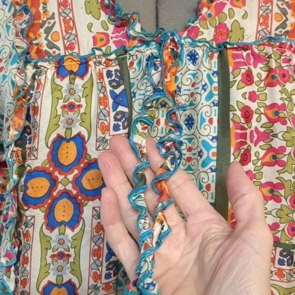 Johnny Was Silk Blouse XS - Picture 2 of 5